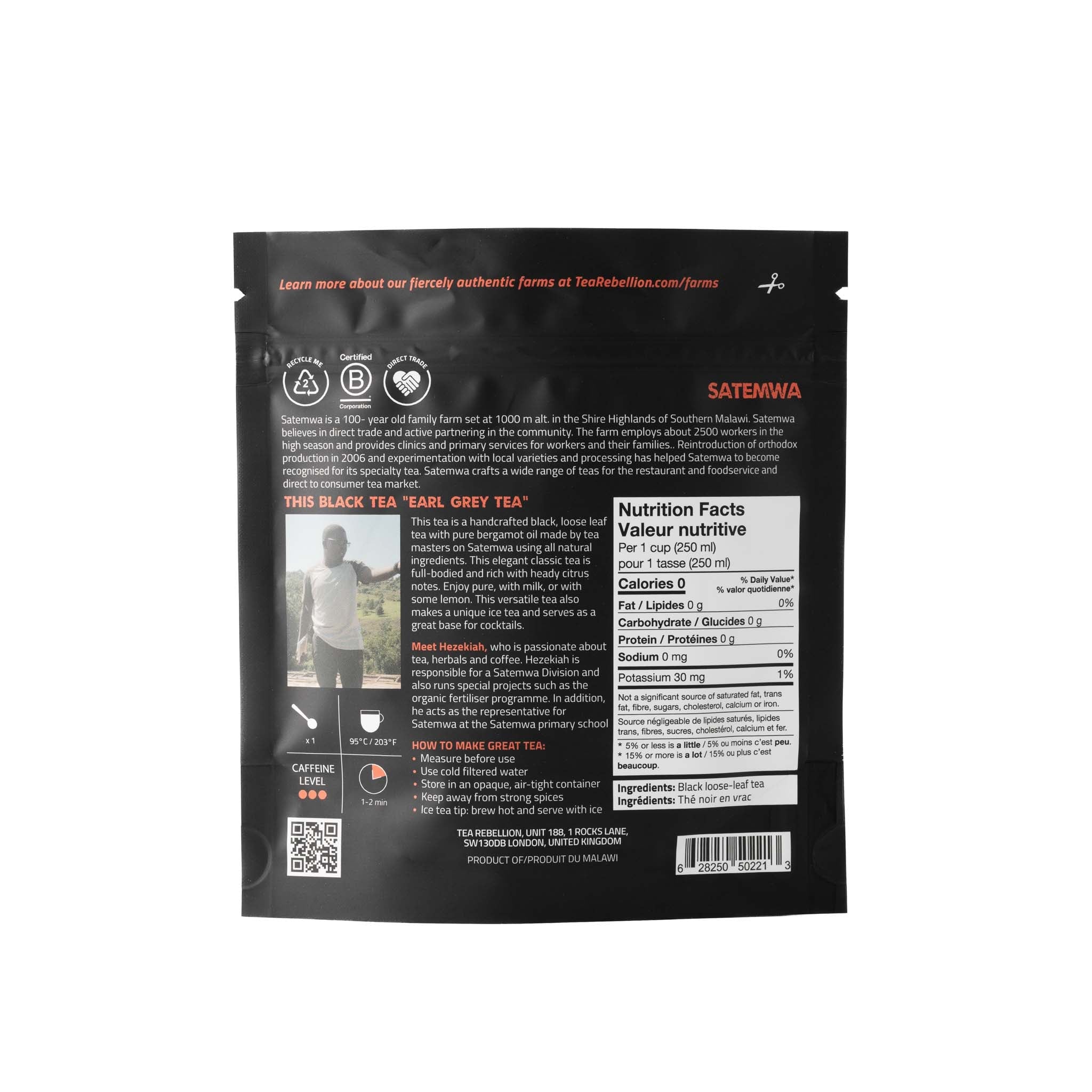 African Earl Grey - Derwent and Dunne