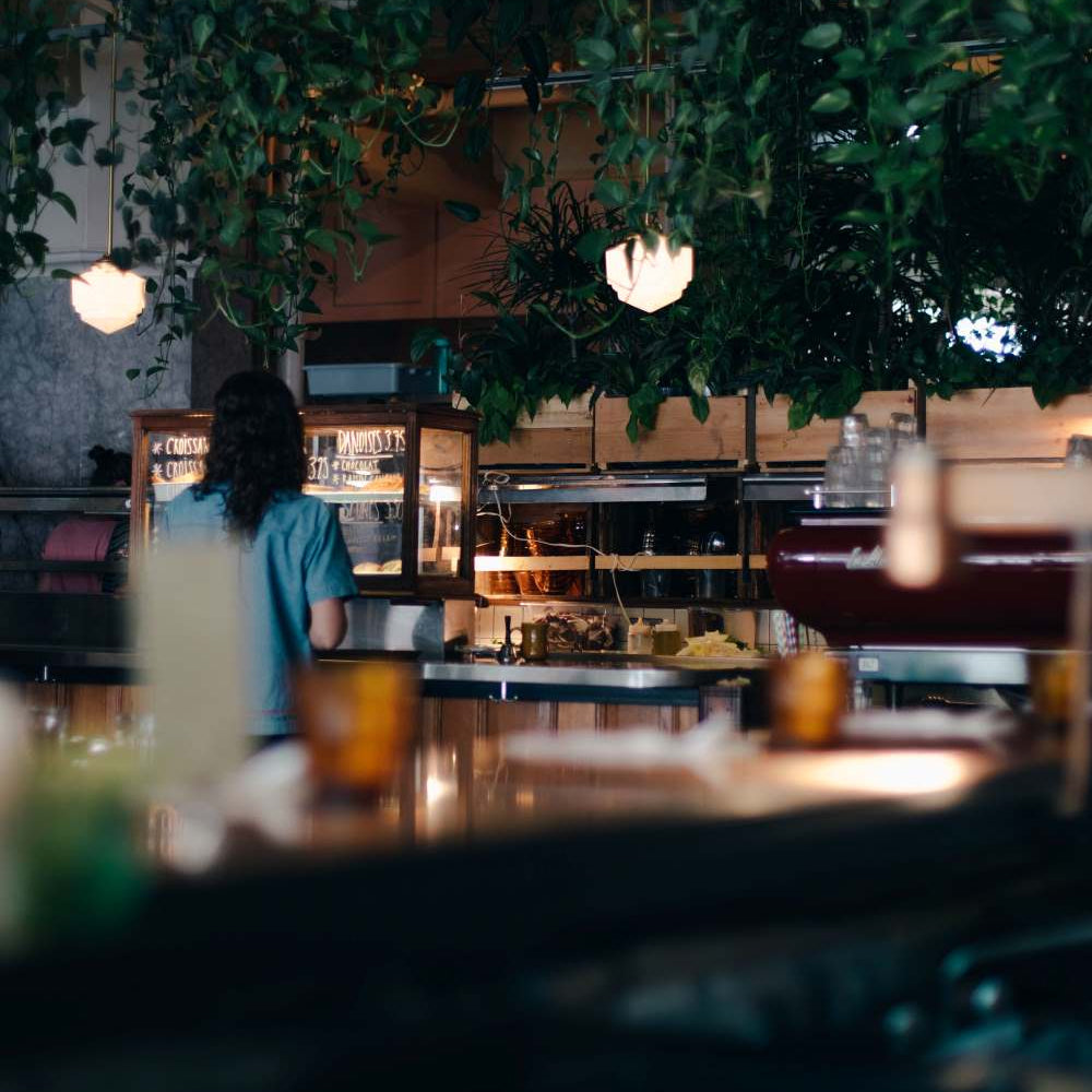 Picture of a coffee shop counter
